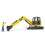 Bruder - Mini Excavator Cat Cu Muncitor Bruder - 4