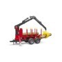 Bruder - Remorca Forestiera Cu Macara De Incarcare Si 4 Busteni Bruder - 3