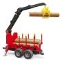 Bruder - Remorca Forestiera Cu Macara De Incarcare Si 4 Busteni Bruder - 4