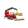 Bruder - Remorca Forestiera Cu Macara De Incarcare Si 4 Busteni Bruder - 5