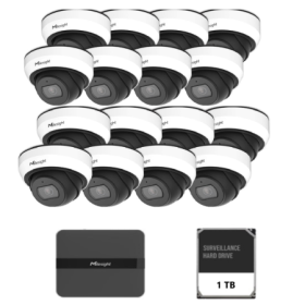 Kit supraveghere video Milesight 16 camere Dome MS-C2973-PD + 1 NVR  MS- N5016-PE MILESIGHT TECHNOLOGY - 1