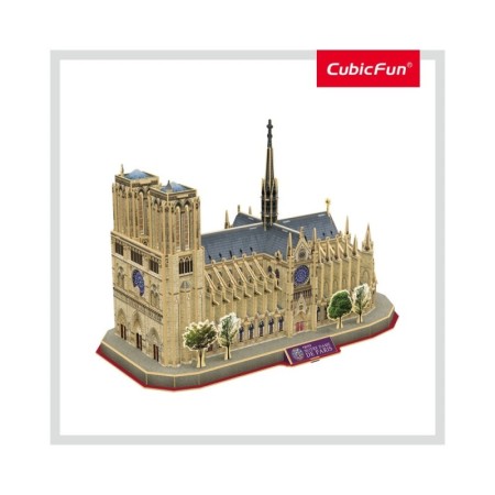 Cubic Fun - Puzzle 3D si Brosura-Notre Dame Paris 128 Piese Cubic Fun - 1
