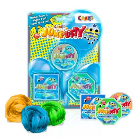Craze - Jumputty - Plastilina Saritoare Blister 3 Buc Diverse Culori Craze - 1