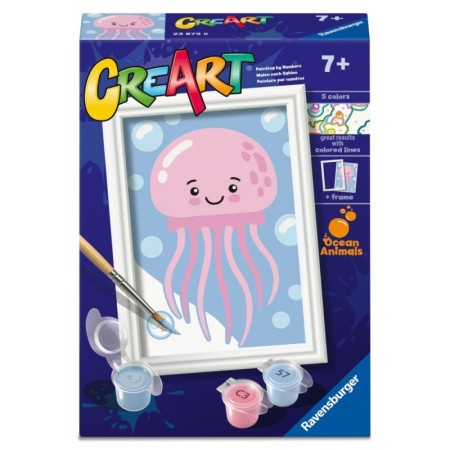 Ravensburger - CreArt pictura pe numere pentru copii meduza prietenoasa Ravensburger - 1
