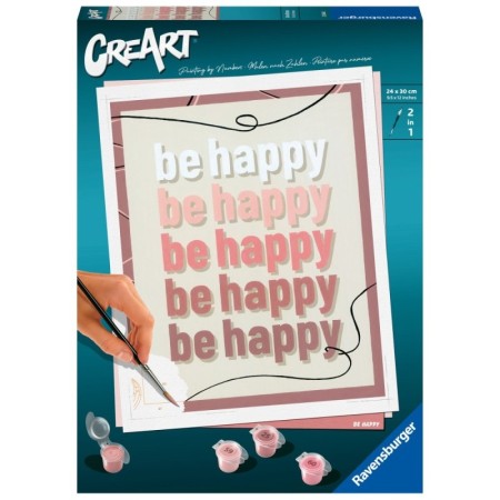 Ravensburger - CreArt pictura pe numere pentru adulti Be Happy Ravensburger - 1