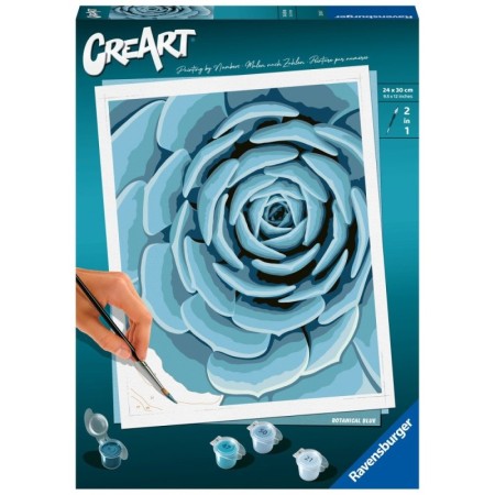 Ravensburger - CreArt pictura pe numere pentru adulti planta suculenta albastra Ravensburger - 1