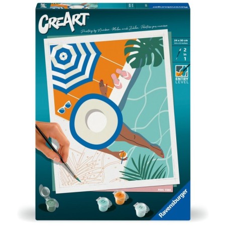 Ravensburger - CreArt pictura pe numere pentru adulti momente de relaxare la piscina Ravensburger - 1