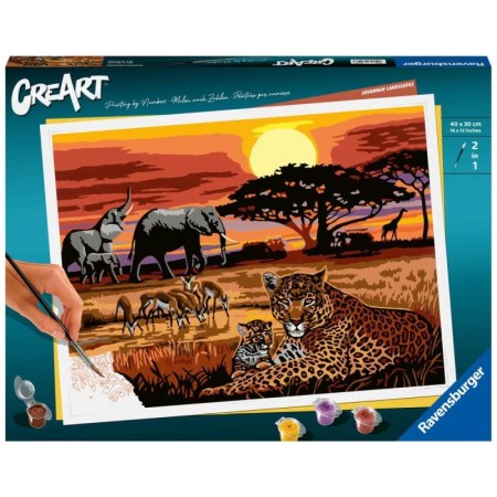 Ravensburger - CreArt pictura pe numere pentru adulti peisaj din savana Ravensburger - 1