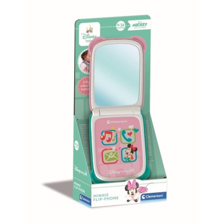 Clementoni - Telefon flip Minnie Mouse care dezvolta abilitatile motorii fine si simtul tactil Clementoni - 1