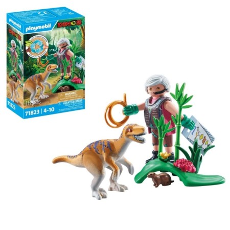 Playmobil - Velociraptor si cercetator Playmobil Playmobil - 1