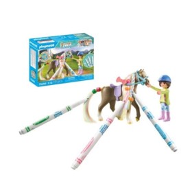 Playmobil - Cal cu par si creioane Crayola Playmobil - 1