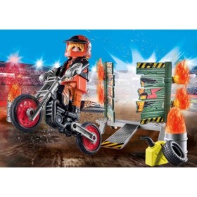 Set motociclist Stuntshow si perete de foc
