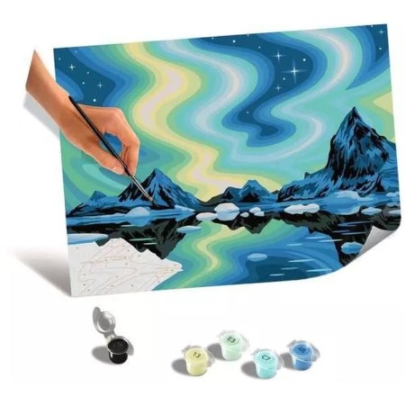 Ravensburger - Pictura pe numere Tablou Canvas Aurora Boreala Ravensburger - 1