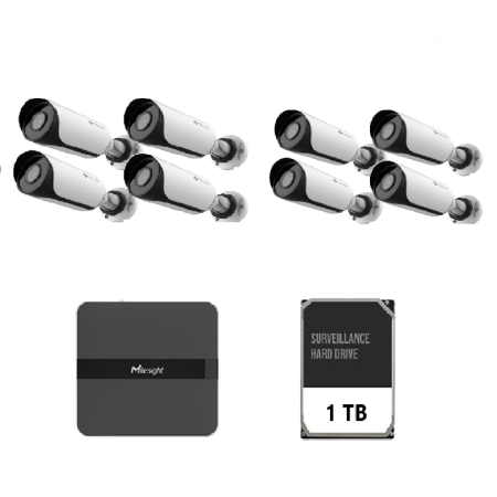 Kit supraveghere video Milesight 8 buc camera MS-C2964-UPD + 1 buc NVR MS-N1008-UPC MILESIGHT TECHNOLOGY - 1