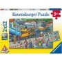 Puzzle Constructia Strazii, 2X12 Piese Ravensburger - 3