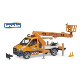 Bruder sprinter Mercedes Benz cu sirena si platforma Bruder - 1