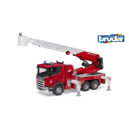 Bruder camion de pompieri Scania Super 560R cu scara pompa de apa si sirena Bruder - 1