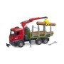 Bruder camion lemne Mercedes Benz Arocs cu macara de incarcare graifer si 3 busteni Bruder - 2