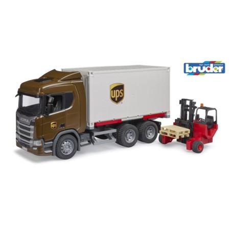 Bruder camion UPS Scania Super 560R si stivuitor Bruder - 1