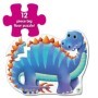 Primul meu mare puzzle de podea Dinozaur 12 piese 60.96x45.72 cm asamblat