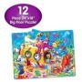 Primul meu mare puzzle de podea Prietenii oceanului 12 piese 60.96x45.72 cm asamblat