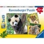 Puzzle Panda, Leu Si Tigru, 3X49 Piese Ravensburger - 4