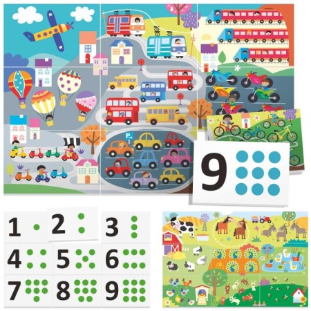 Cartonase Tactile Montessori cu Numere 2-4 ani