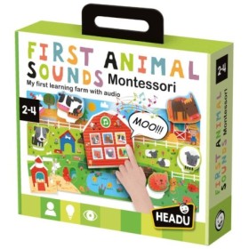 Joc si Puzzle Montessori Ferma cu Sunete de Animale
