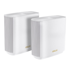 Asus Tri band home Mesh ZENwifi system, XT9, White 2 pack, 1.7 GHz quad-core processor, 256 MB Flash, 512 MB RAM  AX7800, Tri- A