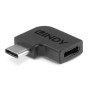 Adaptor Lindy USB-C 3.2 la USB C 90°, material PVC, temperaturi de operare -10°C - 80°C (14°F - 176°F), negru LINDY - 1