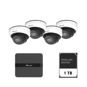 Kit supraveghere video Milesight 4 buc camera Dome MS-C2973-PD + 1 buc NVR MS-N1004-UPC MILESIGHT TECHNOLOGY - 1