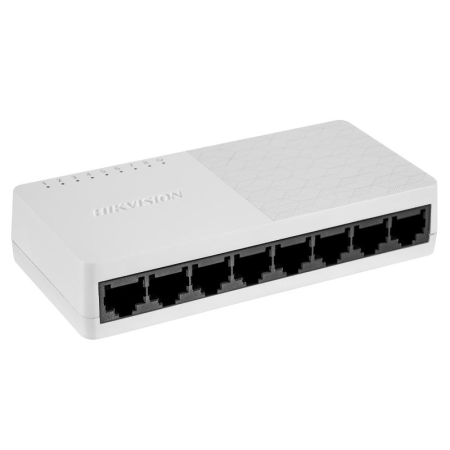 Switch 8 porturi Gigabit Hikvision DS-3E0508D-O, Unmanaged, 8 Gigabit RJ45 ports, Plug & play, Support ADI/ADIX, Standard: IEEE 