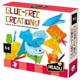 Headu - Set de creatii fara lipici cu 6 tipuri diferite de hartie 5-8 ani Headu - 1