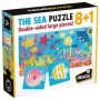8+1 Puzzle Animale Marine cu piese mari imprimate pe ambele fete