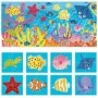 8+1 Puzzle Animale Marine cu piese mari imprimate pe ambele fete