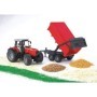 Bruder tractor Massey Ferguson 7480 cu remorca basculabila