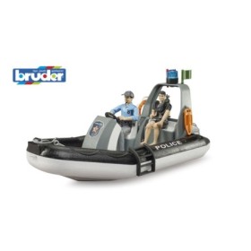 Bruder barca de politie cu girofar 2 figurine si accesorii Bruder - 1
