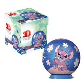 Ravensburger - Puzzle 3D bila Disney Stitch Angel 54 piese Ravensburger - 1
