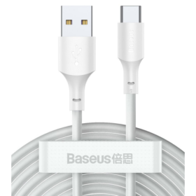 Cablu alimentare si date Baseus Simple Wisdom, Fast Charging Data Cable pt. smartphone, USB la USB Type-C 5A (2buc/set), 1.5m, a