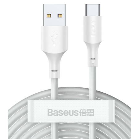 Cablu alimentare si date Baseus Simple Wisdom, Fast Charging Data Cable pt. smartphone, USB la USB Type-C 5A (2buc/set), 1.5m, a