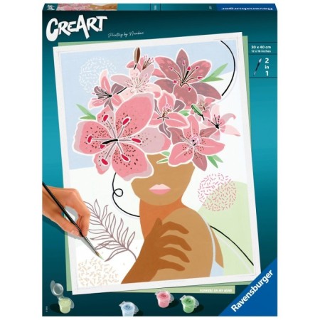 Ravensburger - CreArt pictura pe numere pentru adulti minte plina de flori Ravensburger - 1