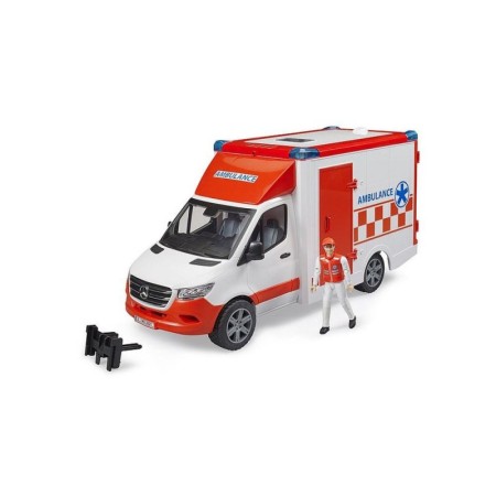 Bruder - Ambulanta Mercedes Benz Cu Sofer Si Sirena Bruder - 1