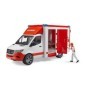 Bruder - Ambulanta Mercedes Benz Cu Sofer Si Sirena Bruder - 2