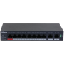 Dahua 10-Port Cloud Managed Desktop Gigabit Switch cu 8-Port PoE, CS4010-8GT-110, Interfata: Port 1-8: 8 × RJ-45 10/100/1000 Mbp