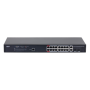 Dahua Managed Switch 18 porturi, 16 porturi POE, Gigabit, Port 1-16:16 × 10M/100M/1000MBase-T (PoE), Port 17-18:2 × 10M/100M/100