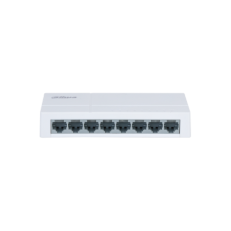 Switch Dahua 8 porturi Unmanaged, PFS3008-8ET-L, Interfata: 8 x 10/100 Mbps, Capacitate: 1.6 Gbit, Packet Forwarding Rate: 1.190