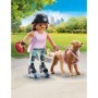 Playmobil - Figurina patinatoare cu animalut de colectie caine Retriever Playmobil - 5