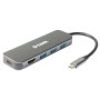 D-Link DUB-2333 5-in-1 USB-C Hub with HDMI and power delivery, 1* USB-C connector, 1* HDMI Port, 3* USB Type- APort (USB 3.0), 1