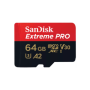 Card de Memorie Micro Secure Digital Card SanDisk Extreme PLUS, 64GB, Clasa 10, R/W speed: up to 100MB/s/ 90MB/s, include adapto