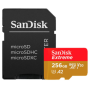 Card de Memorie Micro Secure Digital Card SanDisk Extreme PLUS, 256GB, Clasa 10, R/W speed: up to 100MB/s/ 90MB/s, include adapt